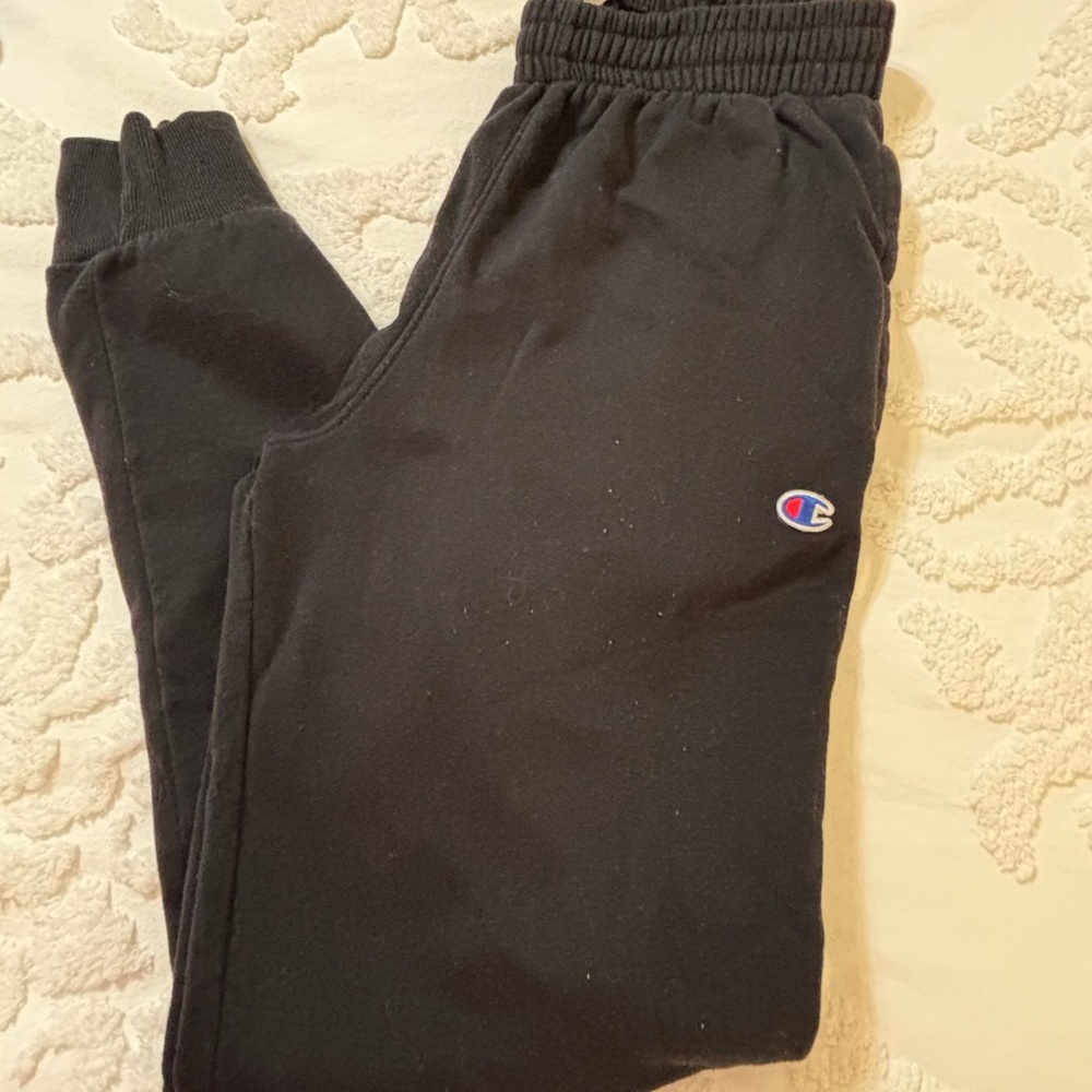 Champion Black Joggers with Logo